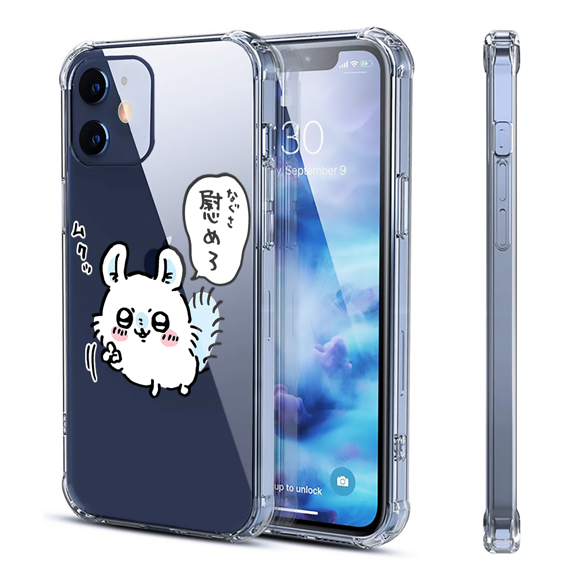 （画像用） ちいかわ モモンガ Chii-kawa Momonga 【iPhone 12シリーズ対応】透明スマホケース（クリアソフトケース）